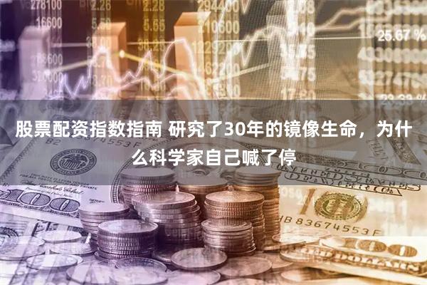 股票配资指数指南 研究了30年的镜像生命，为什么科学家自己喊了停